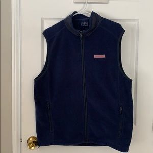 Men’s - Vineyard Vines Blue Fleece Vest, Size Medium, Excellent Used Condition!